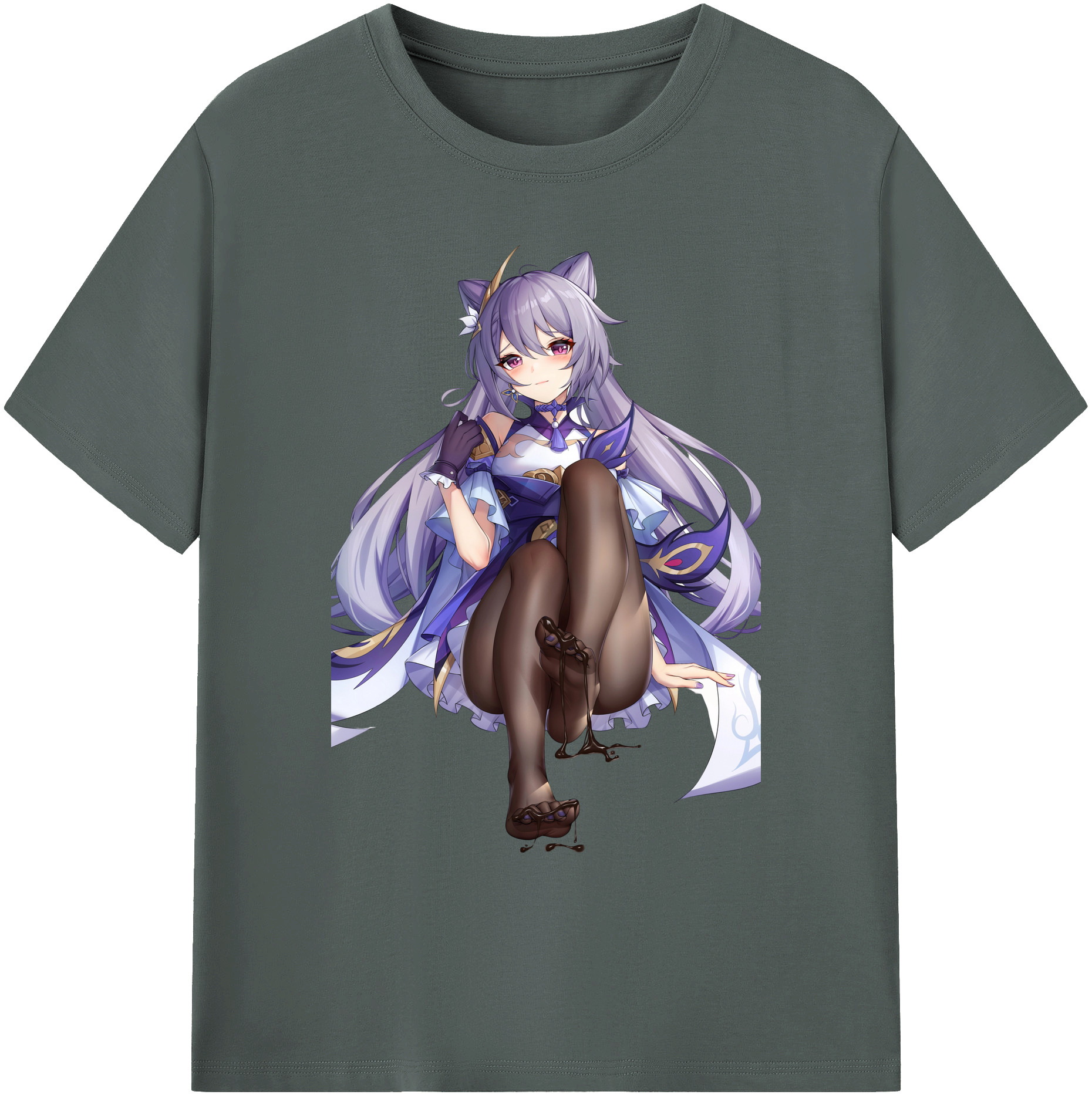 げんし神 刻晴 こくせい genshin Kokusei 綿100％ メンズ半袖Tシャツ｜肌触りやわらか＆通気性